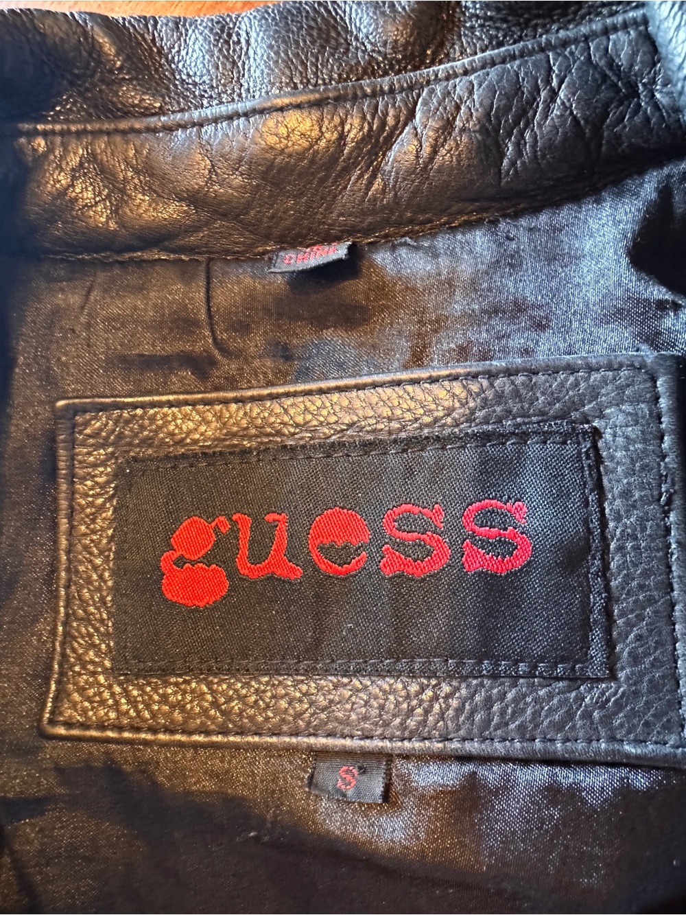 GUESS Black Leather Asymmetric Zip Jacket - Picture 11 of 14